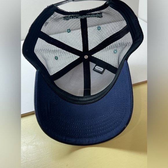 Men’s Smartwool Go Far Feel Good Front Patch Logo Blue Trucker Hat EUC Outdoors - Picture 6 of 7